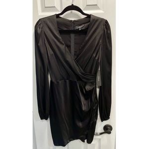 Brand new, never worn, Black satin cocktail dress purchased from Lulus.